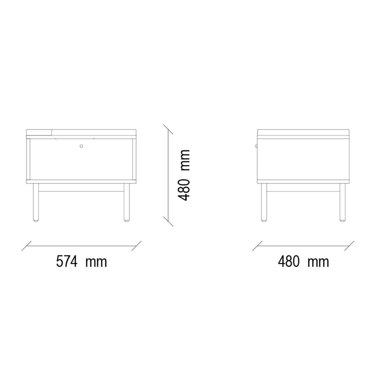 Тумба прикроватная Enza Home Loreto, размер 57x48х48 см55555000001095 Тумба прикроватная Enza Home Loreto, размер 57x48х48 см55555000001095