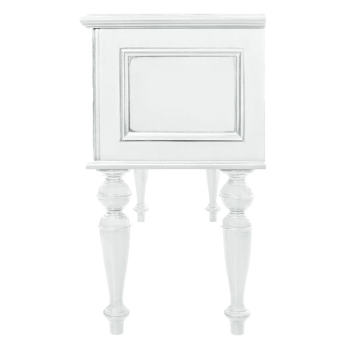 Стол туалетный Timber Неаполь, 131x42x77 см цвет: белый с серебром (T-513)T-513