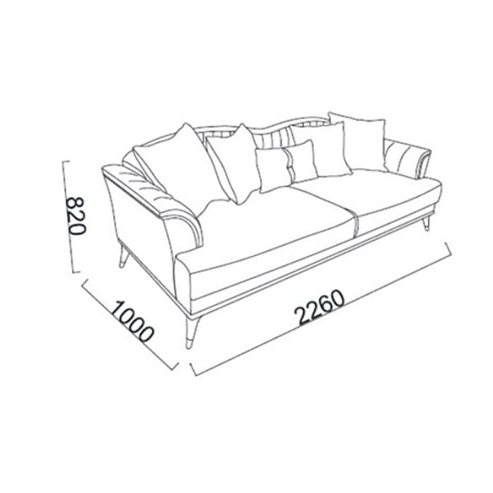 Диван-кровать Bellona Monreal, трехместный, цвет: изумрудный, нубук, размер 226х100х82 см (MONR-02)MONR-02