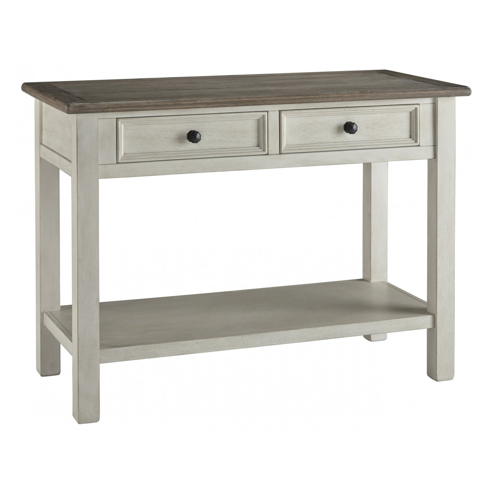 Консоль Ashley ApHome Bolanburg T637-4, 120х60х84 см, цвет: белый античный/коричневый (0050500032)0050500032