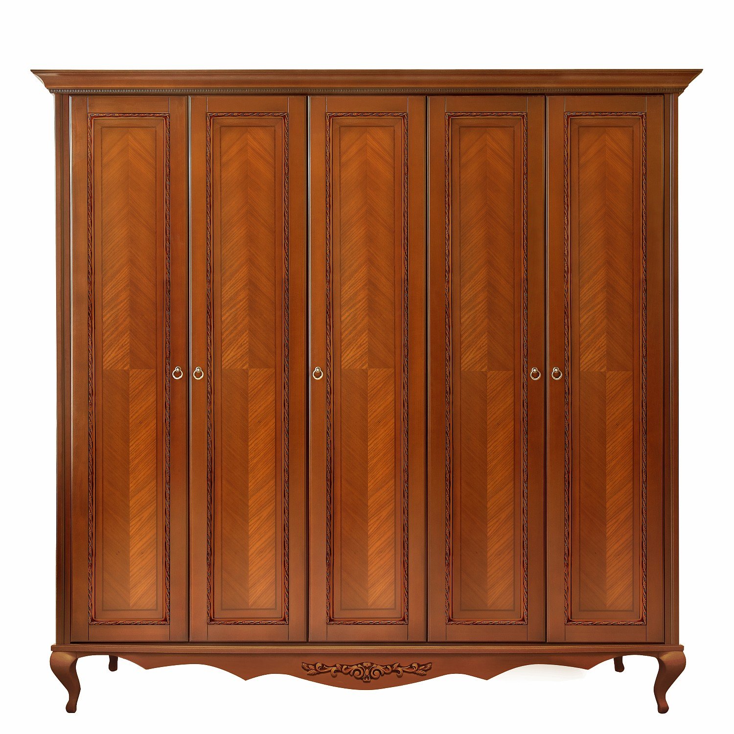 Шкаф платяной Timber Неаполь, 5-ти дверный 249x65x227 см, цвет: янтарь (Т-525Д/Y)Т-525Д