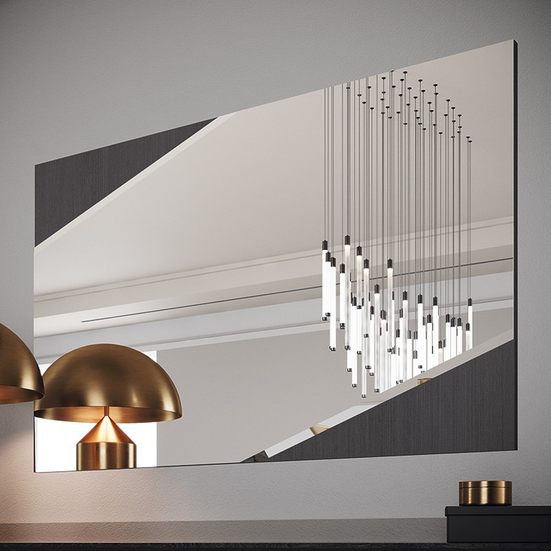 Зеркало Camelgroup Krystal, прямоугольное, цвет: темно-серая береза, 120x80 см (178SPE.01PM)178SPE.01PM