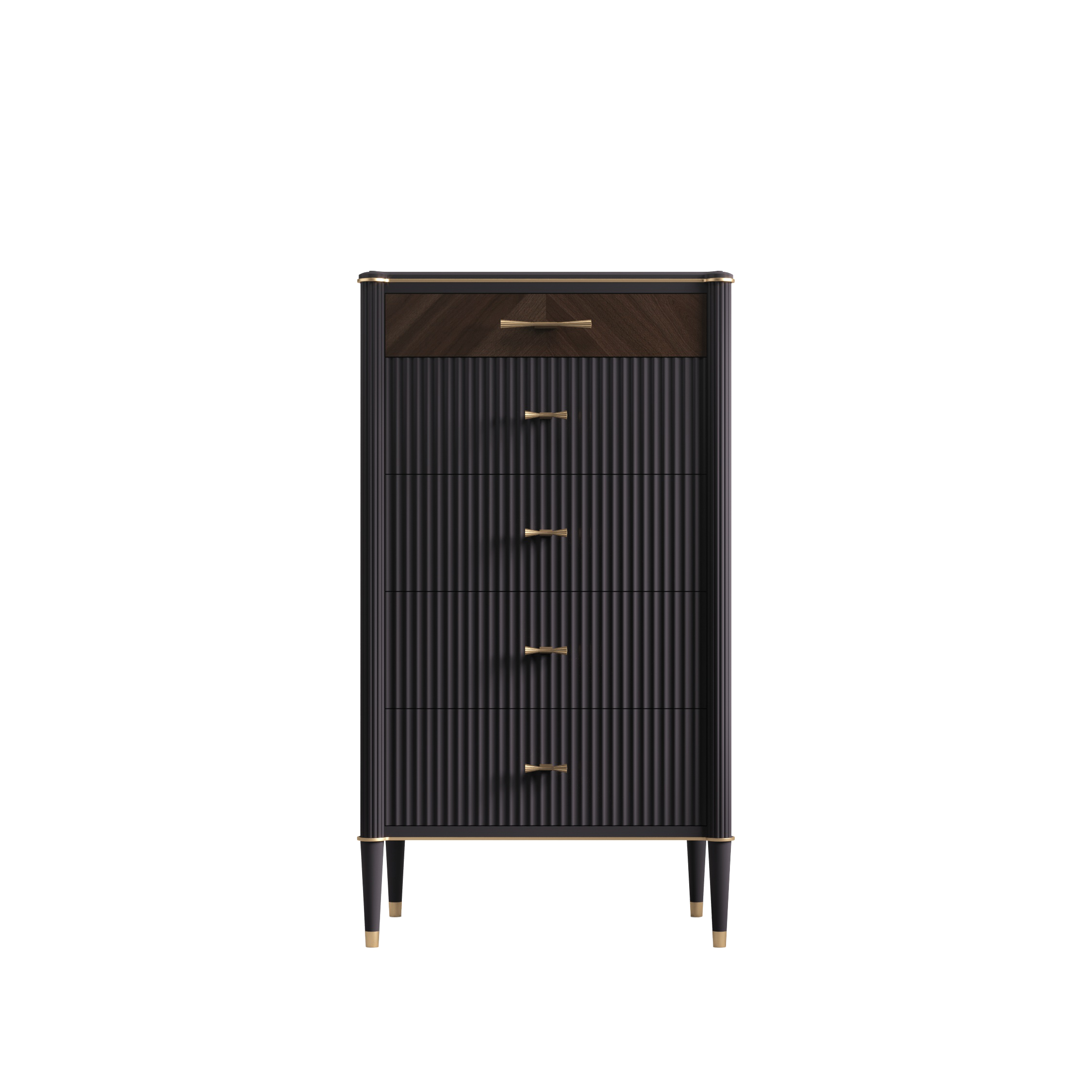 Комод высокий Timber Венеция, 70x45x127 см, цвет: Моккачино/Орех американский (Т-149/MO/NA)Т-149/MO/NA