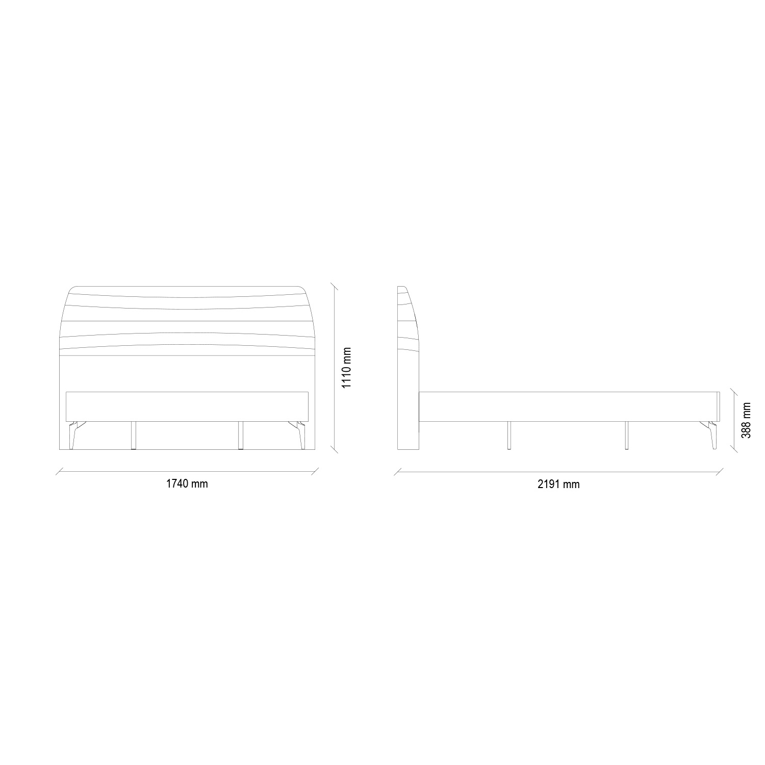 Кровать Enza Home Cordell, двуспальная, 160х200 см Кровать Enza Home Cordell, двуспальная, 160х200 см