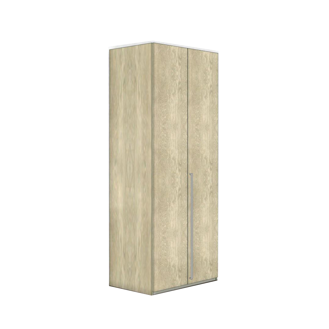 Шкаф платяной Ambra, 2-х дверный, без зеркал, цвет: янтарная береза, 93x60x228 см (148AR2.03AV)148AR2.03AV
