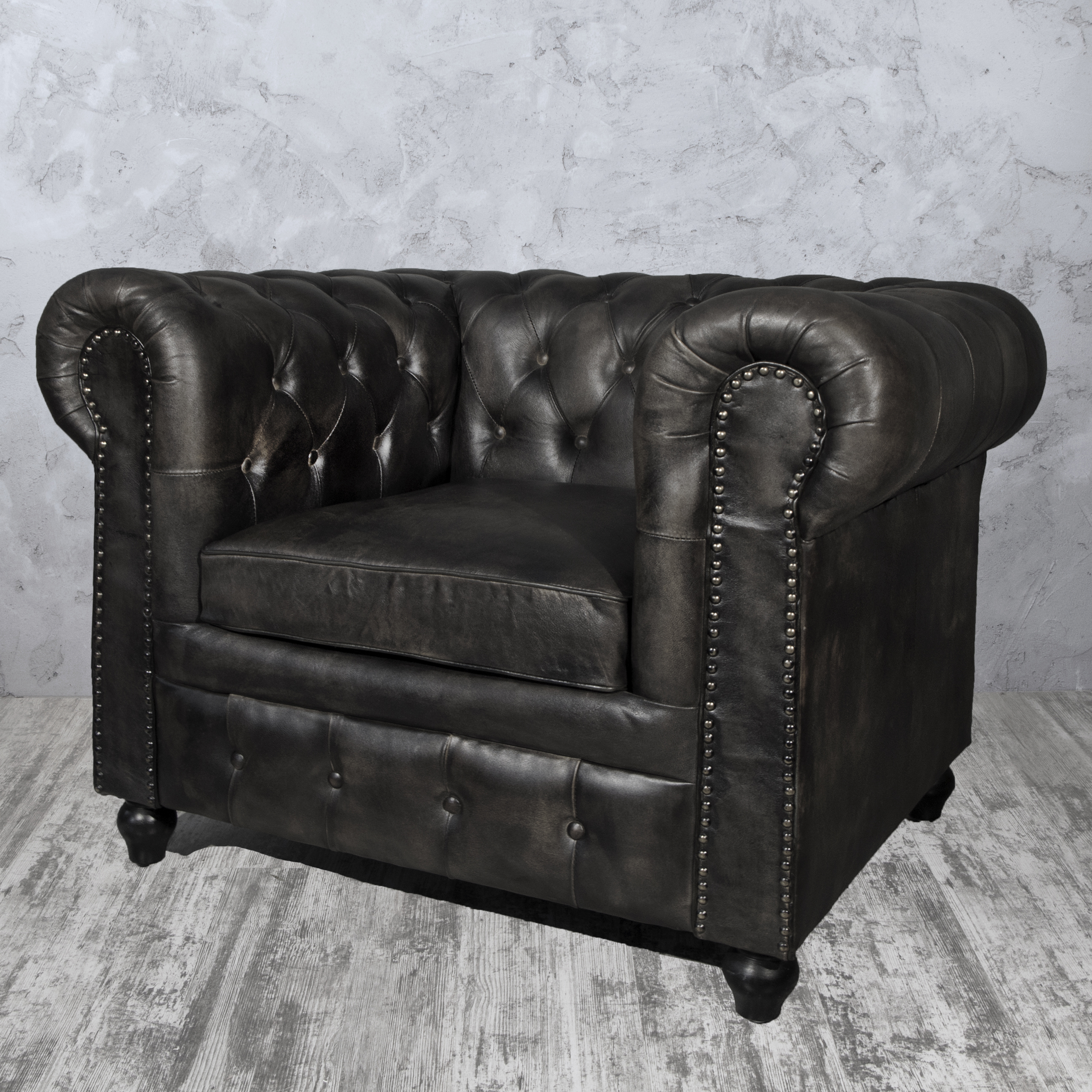 Кресло кожаное Gandy Chester, размер 110х90х75 см (KH01653)KH01653