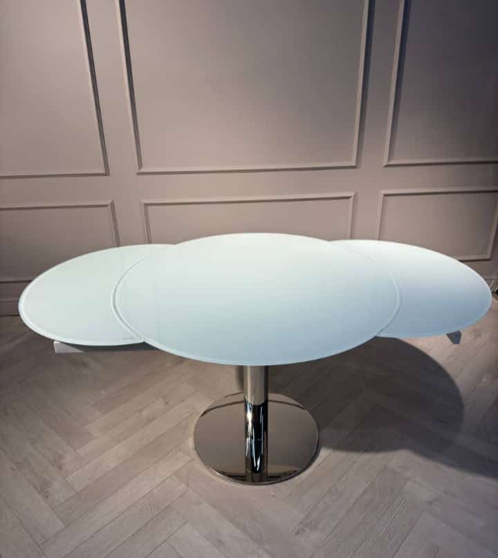 Стол обеденный раскладной IST-CASA Флорис MC6225DT-W, размер 102(166)х102х77 см, цвет: белое стекло (MC6225DT-Wcasa)MC6225DT-Wcasa Стол обеденный раскладной IST-CASA Флорис MC6225DT-W, размер 102(166)х102х77 см, цвет: белое стекло (MC6225DT-Wcasa)MC6225DT-Wcasa