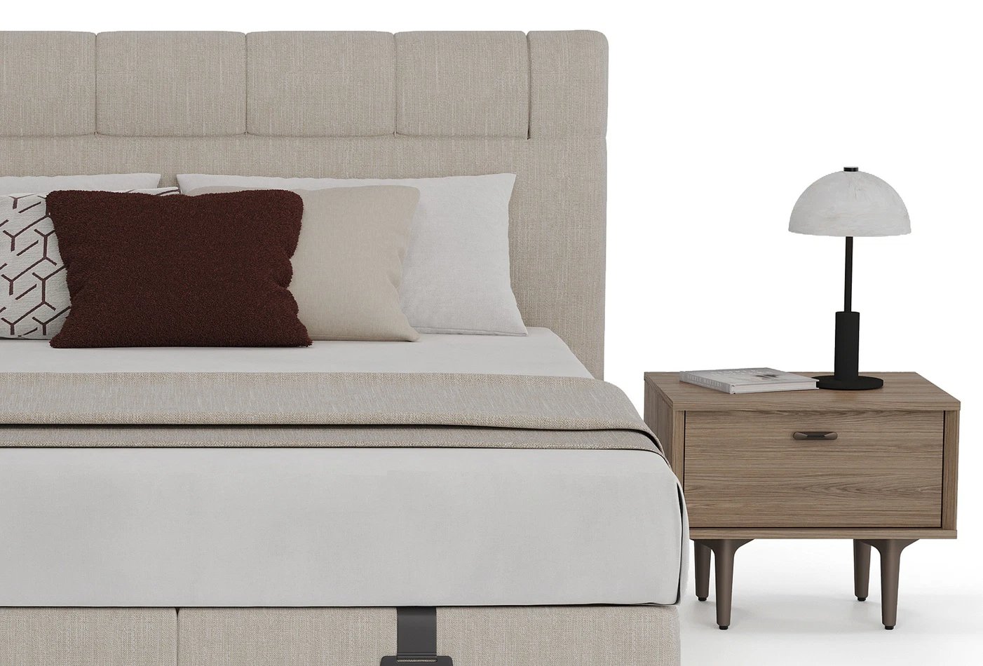 Кровать Enza Home Paloma, двуспальная, 160х200 см, с подъемным механизмом55551009350001+55552010530001 Кровать Enza Home Paloma, двуспальная, 160х200 см, с подъемным механизмом55551009350001+55552010530001