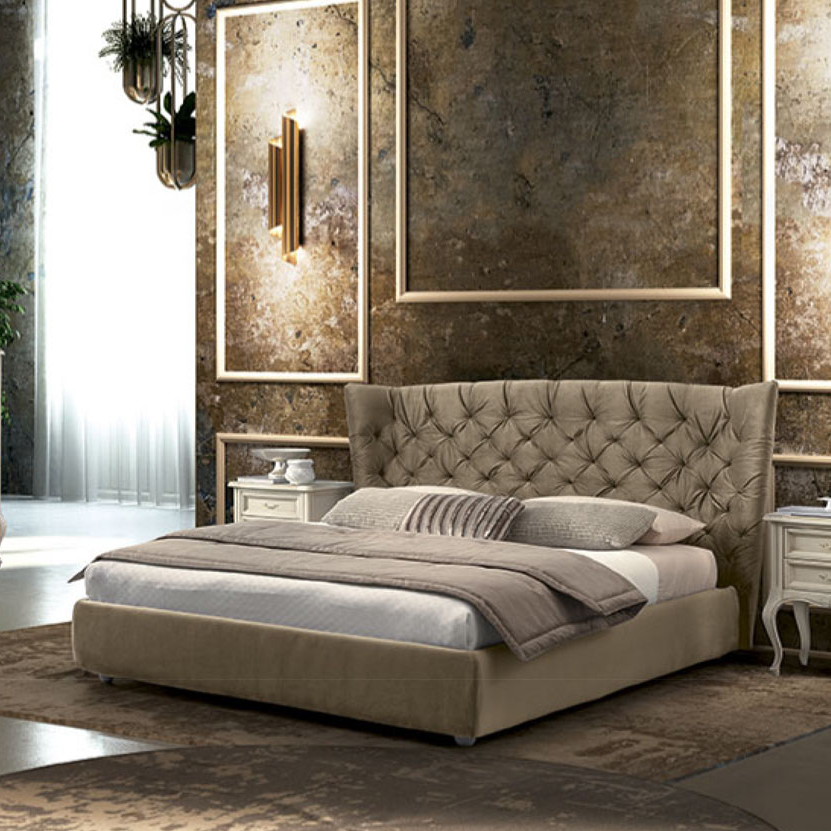 Кровать Camelgroup PUCCINI, 160х200 см, с подъемным механизмом, ткань Aquos 3 Cream (кат В), размер 204х223х115 (168LET.36TS)168LET.36TS