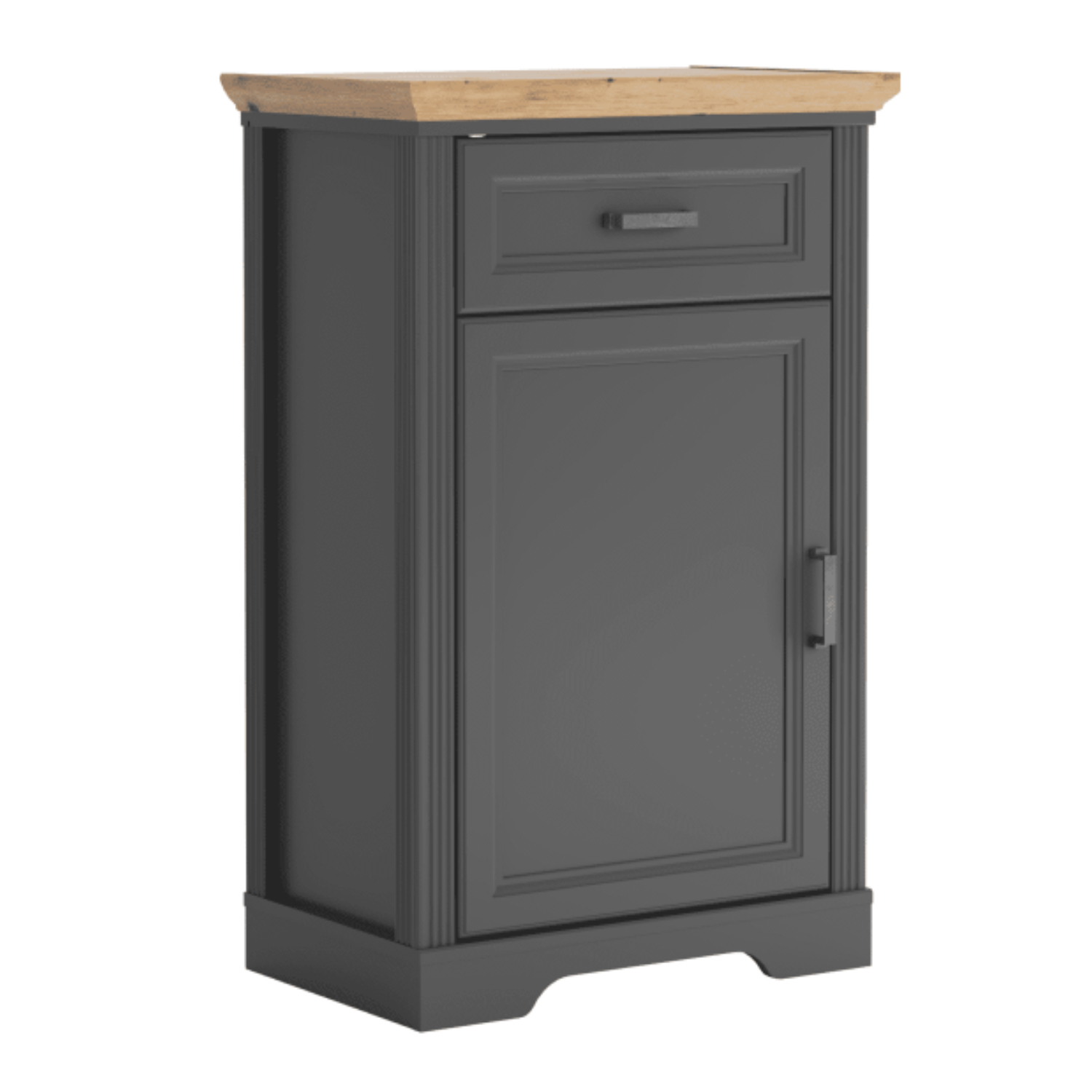 Тумба-комод БРВ Жасмин (Jasmin), размер: 66х41х102 см, цвет: графит/дуб артизан (KOM1D1S)KOM1D1S