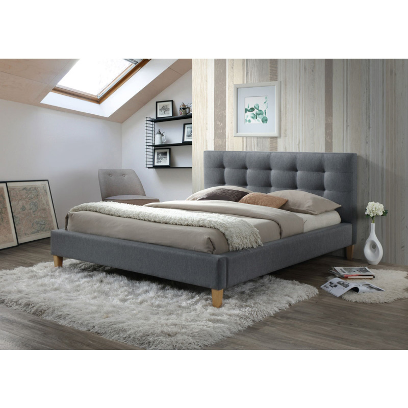 Кровать SIGNAL TEXAS, серый / дуб, 180x200, тк. 23, размер 199х220х10311105
