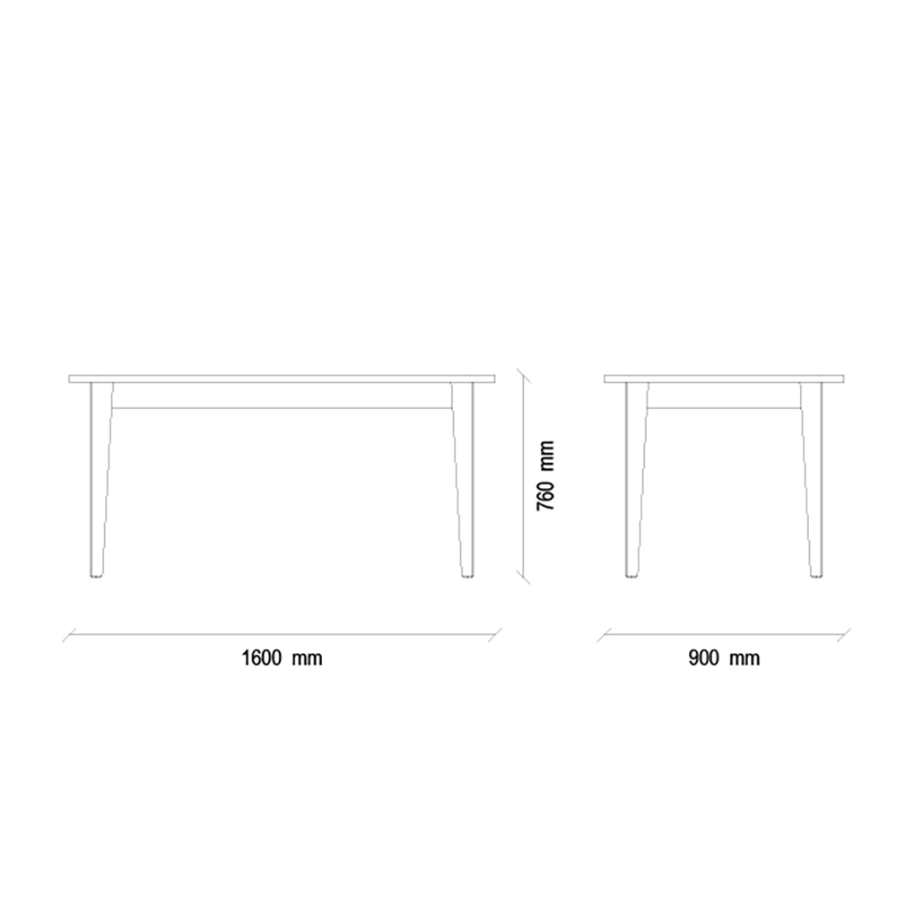 Стол обеденный Enza Home Rosa, прямоугольный, размер 160х90х76 см07.180.0025.0000.0000.0157.