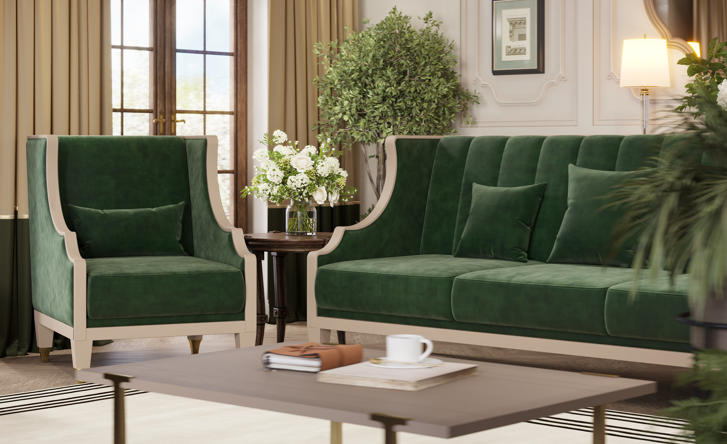 Диван Арида София, цвет бежевый, размер  Диван Арида София, цвет бежевый, размер