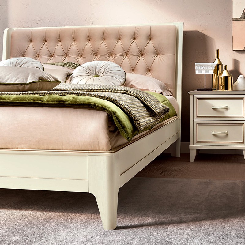 Кровать Giotto двуспальная 160x200 см, цвет: белый антик (157LET.01BA)157LET.01BA