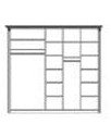 Шкаф платяной Timber Неаполь, 5-ти дверный с зеркалами 249x65x227 см, цвет: орех (Т-455/N)T-455/N Шкаф платяной Timber Неаполь, 5-ти дверный с зеркалами 249x65x227 см, цвет: орех (Т-455/N)T-455/N