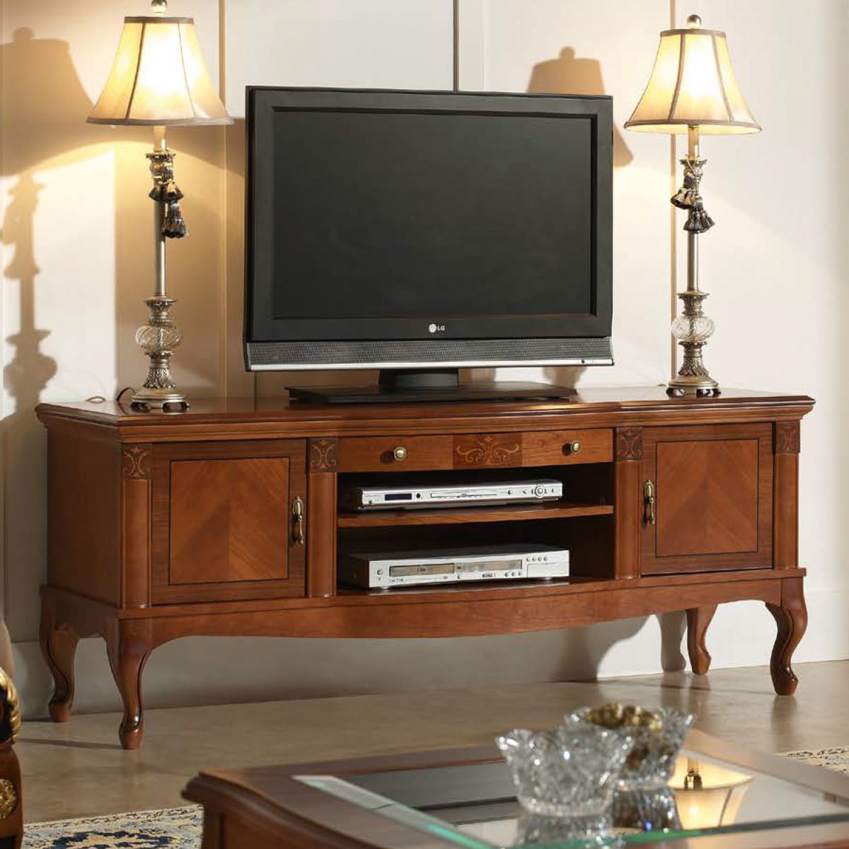 Тумба ТВ Panamar Classico, цвет: орех/черешня, 150х45х61 см (861.150.P)861.150.P Тумба ТВ Panamar Classico, цвет: орех/черешня, 150х45х61 см (861.150.P)861.150.P