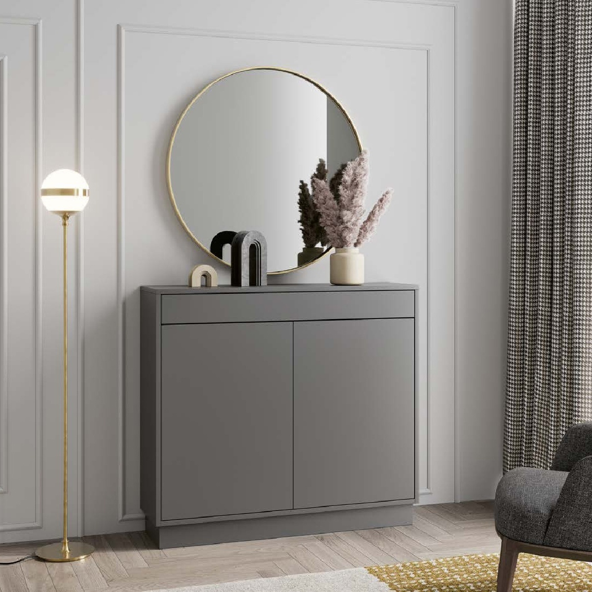 Тумба Disemobel Kendra, 110x30x99 см, цвет: Plomo, цоколь (4074)4074 Тумба Disemobel Kendra, 110x30x99 см, цвет: Plomo, цоколь (4074)4074