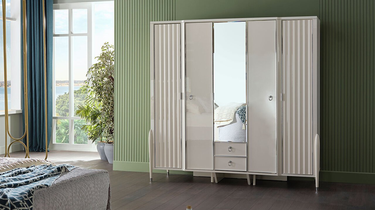 Шкаф платяной Bellona Gravita, 5-ти дверный, размер 223х64х221 см (GRAV-33)GRAV-33