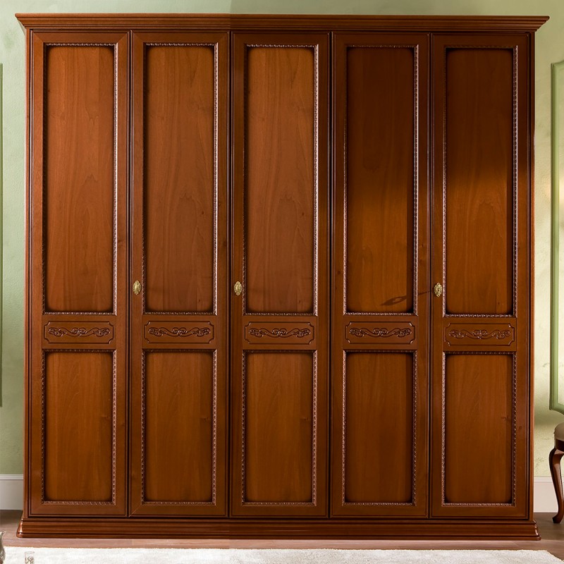 Шкаф платяной Camelgroup Torriani, 5-ти дверный, без зеркал, цвет: орех, 245x65x240 см (128AR5.01NO)128AR5.01NO
