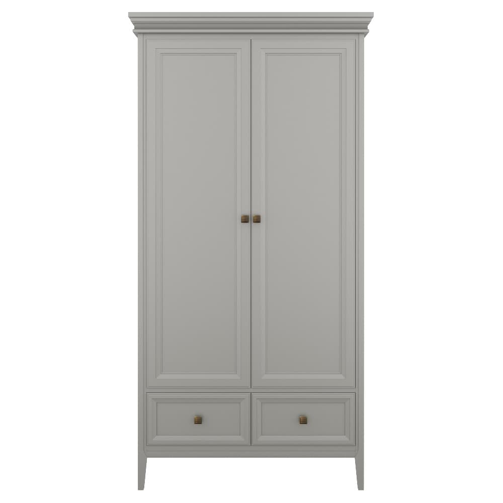 Шкаф платяной Tesoro Grey, двухдверный, 107х58х206 см, цвет: серый (T802GR)T802GR