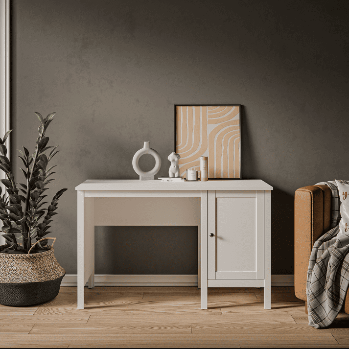 Стол письменный БРВ Ева (EWA), цвет белый, 120х56х75 см (BIU/120)BIU/120