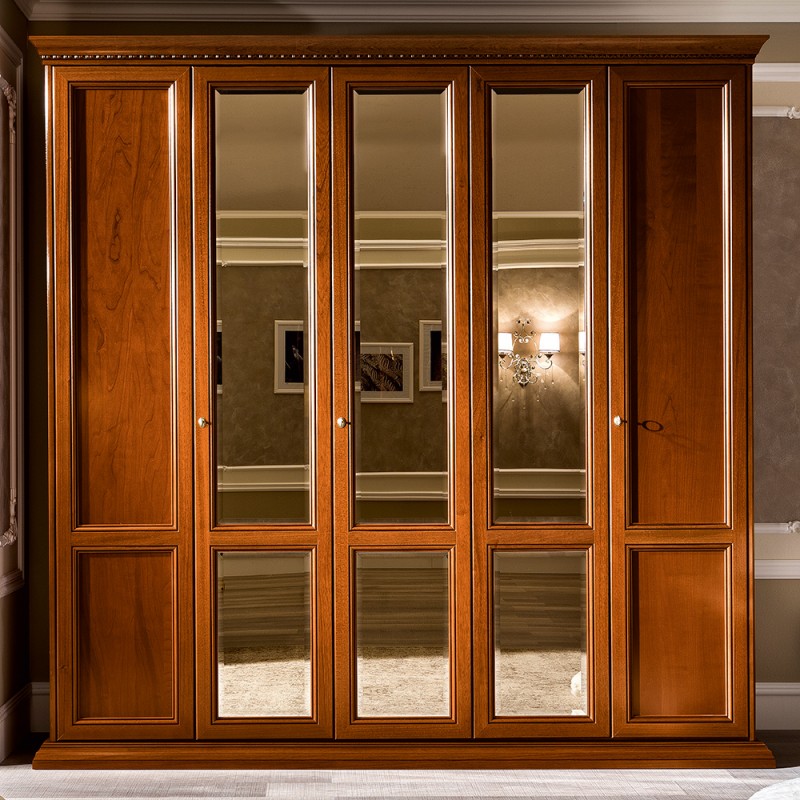 Шкаф платяной Camelgroup Treviso, 5-ти дверный, цвет: вишня, 244x65x242 см (143AR5.01CI)143AR5.01CI
