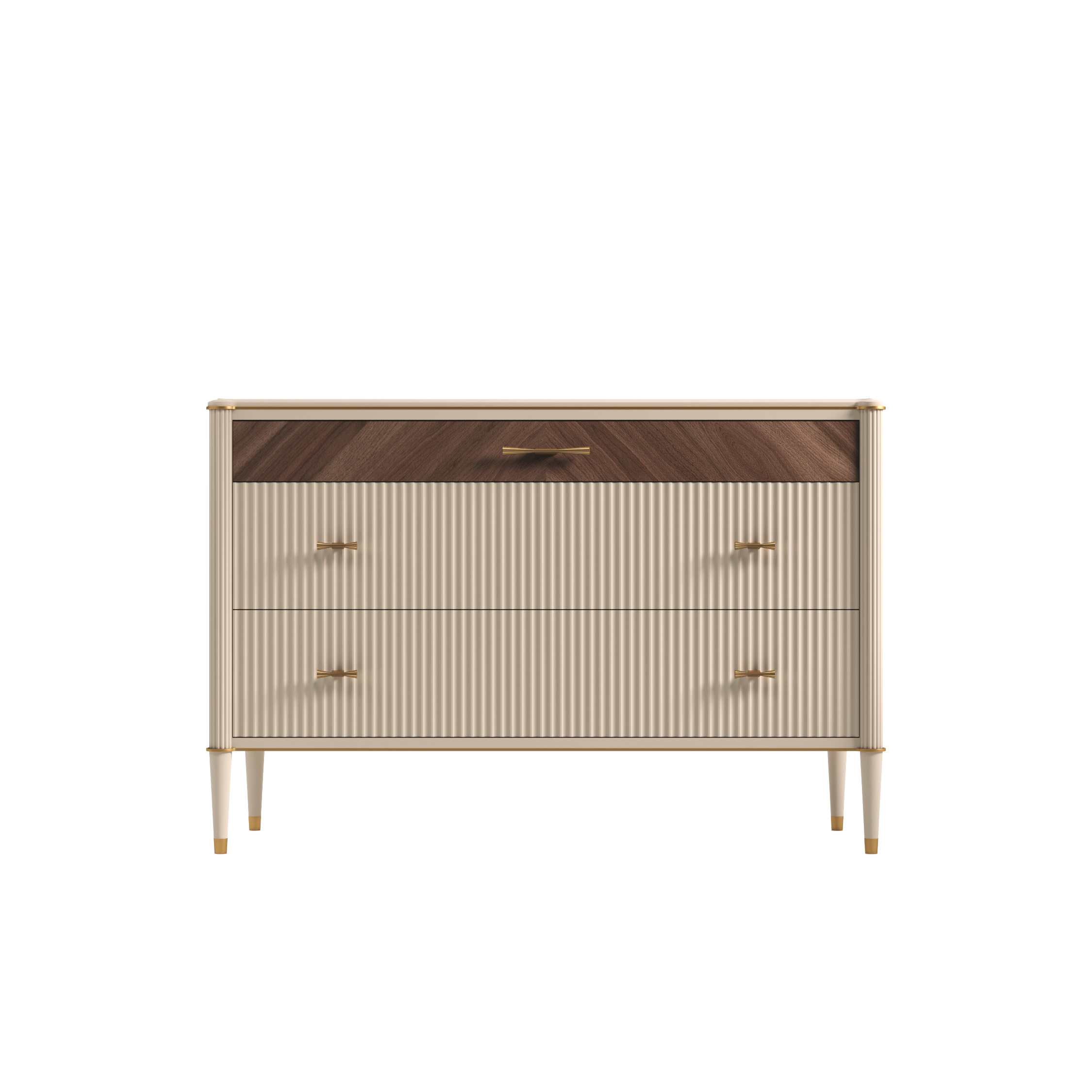 Комод Timber Венеция, 133x45x89 см, цвет: Меланж/Орех американский (Т-159/ML/NA)Т-159/ML/NA
