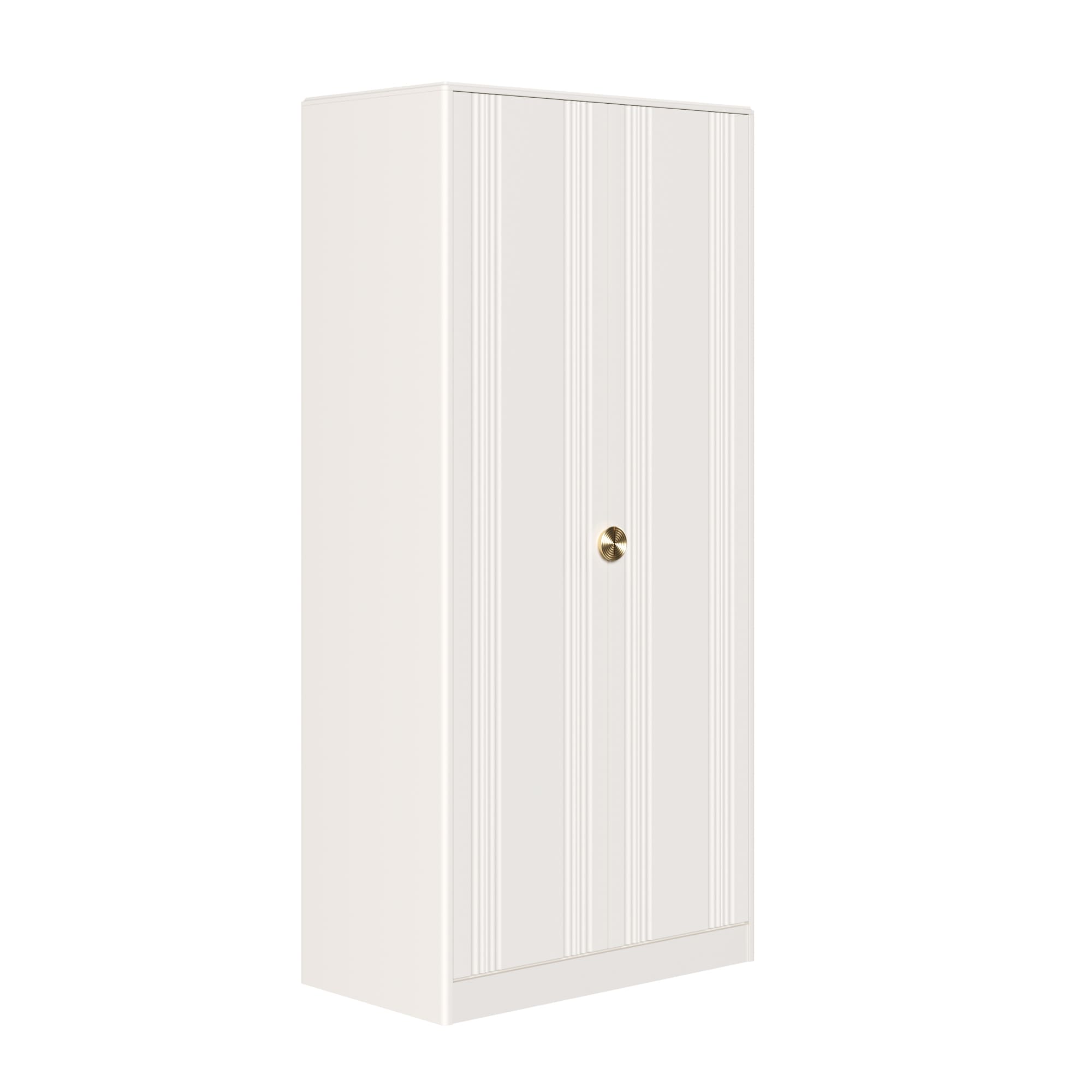 Шкаф платяной Bari White, двухдверный, 108х60х230 см, цвет: белый (BR802W)BR802W Шкаф платяной Bari White, двухдверный, 108х60х230 см, цвет: белый (BR802W)BR802W