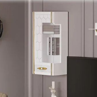 Шкаф навесной Веллона Алено, цвет: белый с золотом, 40x5x90 см (ВЕЛГМР-05)ВЕЛГМР-05