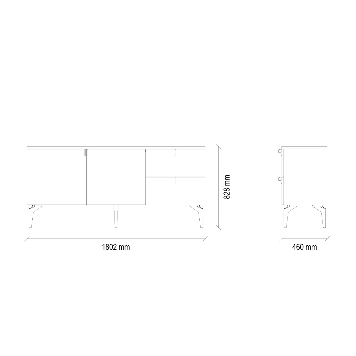 Комод-прилавок Enza Home Cordell, размер 180х46х83 см55555000000822 Комод-прилавок Enza Home Cordell, размер 180х46х83 см55555000000822