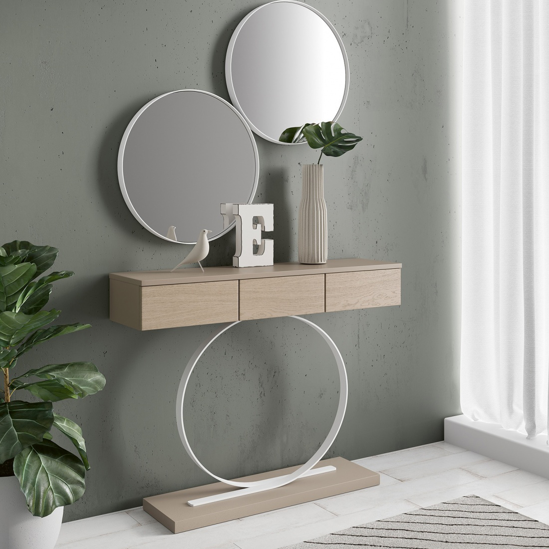 Консоль Disemobel Kendra, 114x28x82 см, цвет Arena 1 Mate| Artico|Aro Blanco (4005)4005