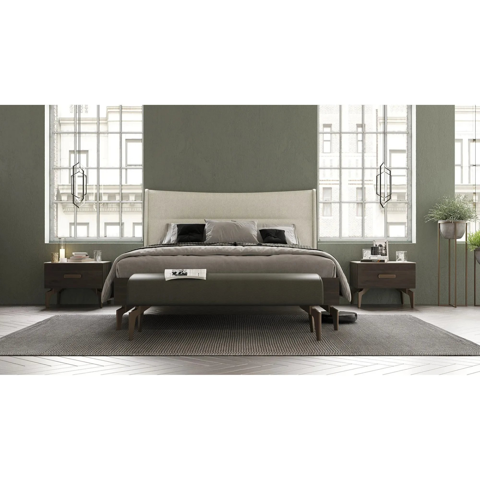 Кровать Dogtas Piero, двуспальная, 180х200, размер 208х212х122 см
