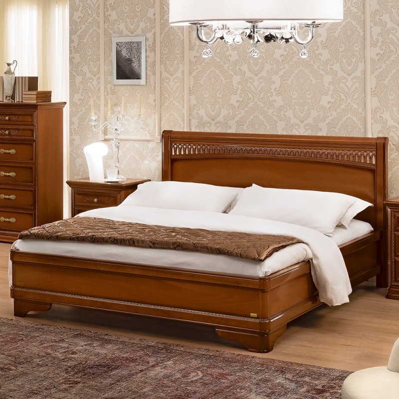 Кровать Camelgroup Torriani Tiziano, двуспальная, без изножья, цвет: орех, 180x200 см (128LET.16NO)128LET.16NO