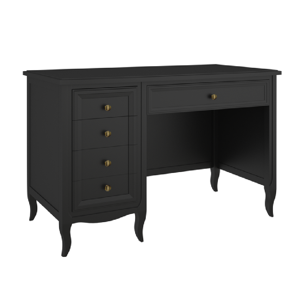 Стол письменный Aletan Majessa, однотумбовый, 138х65х80 см, цвет: чёрный (M702BL)M702BL Стол письменный Aletan Majessa, однотумбовый, 138х65х80 см, цвет: чёрный (M702BL)M702BL