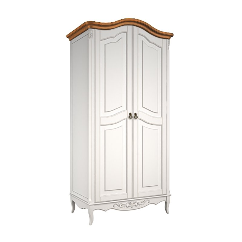 Шкаф платяной Aletan Provence Wood, 2-х дверный, цвет: слоновая кость-дерево 107х66х223 см (W802)W802