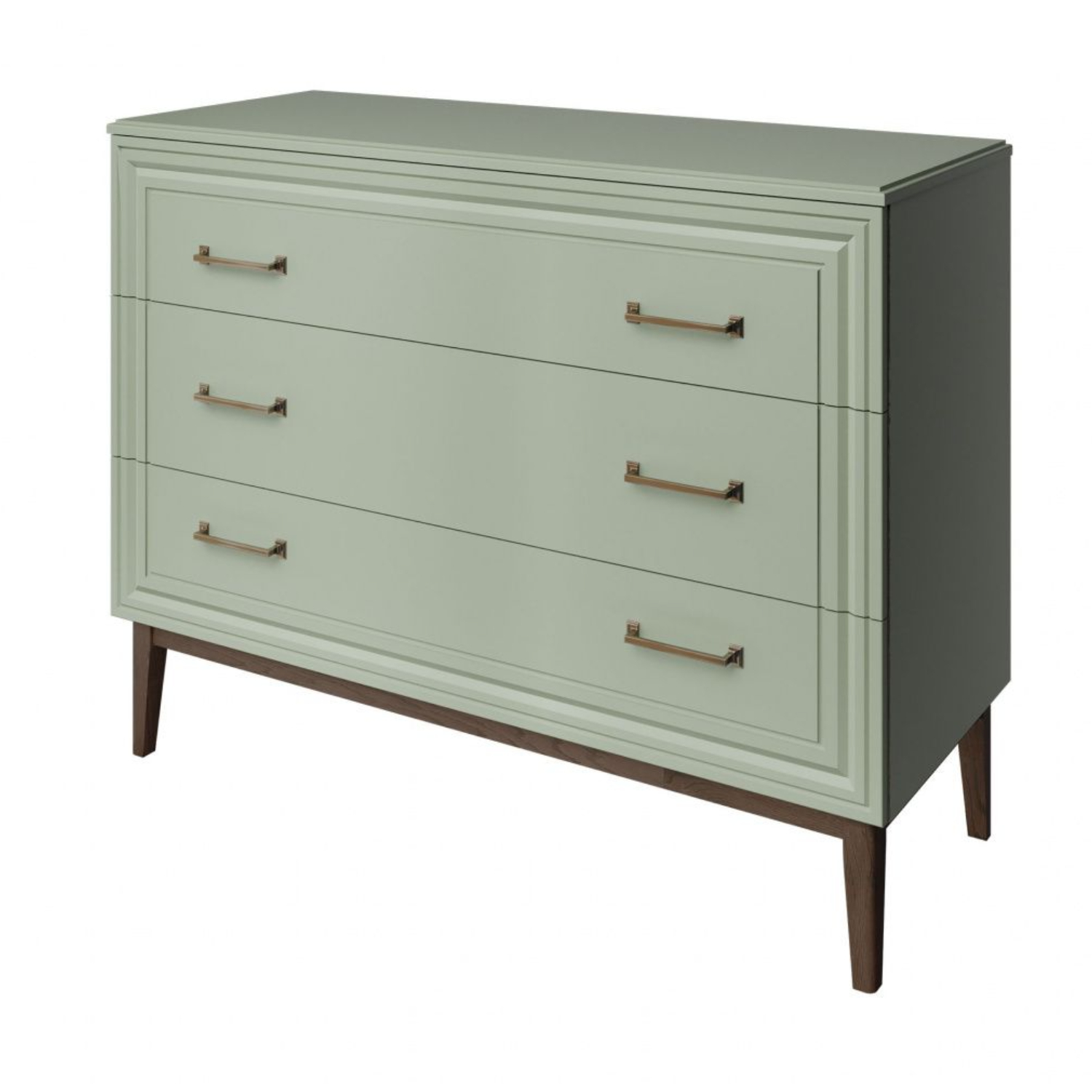 Комод Bravo Гориция, 3 ящика, цвет: зеленый самшит, размер 118х46х91 см
