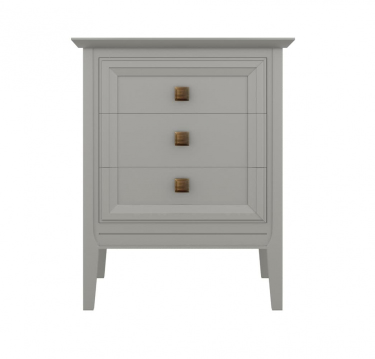 Тумбочка прикроватная Tesoro Grey, 3 ящика, 49х40х62 см, цвет: серый (T303GR)T303GR