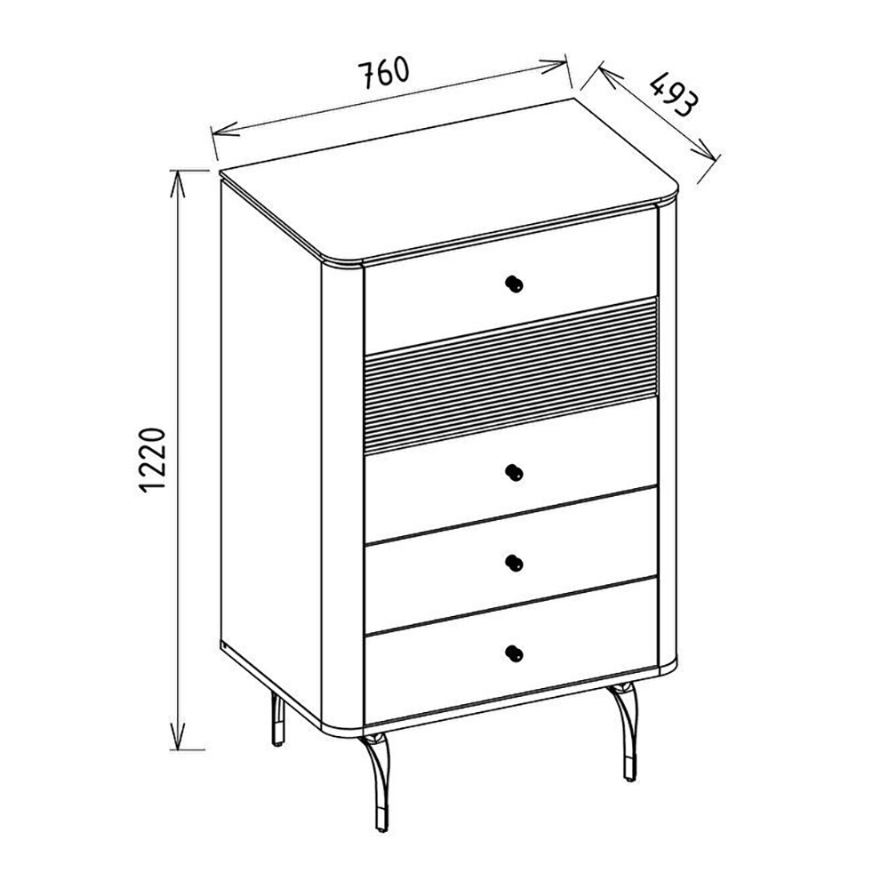 Комод высокий Bellona Larissa, размер 76x49x122 см (LARS-28)LARS-28 Комод высокий Bellona Larissa, размер 76x49x122 см (LARS-28)LARS-28