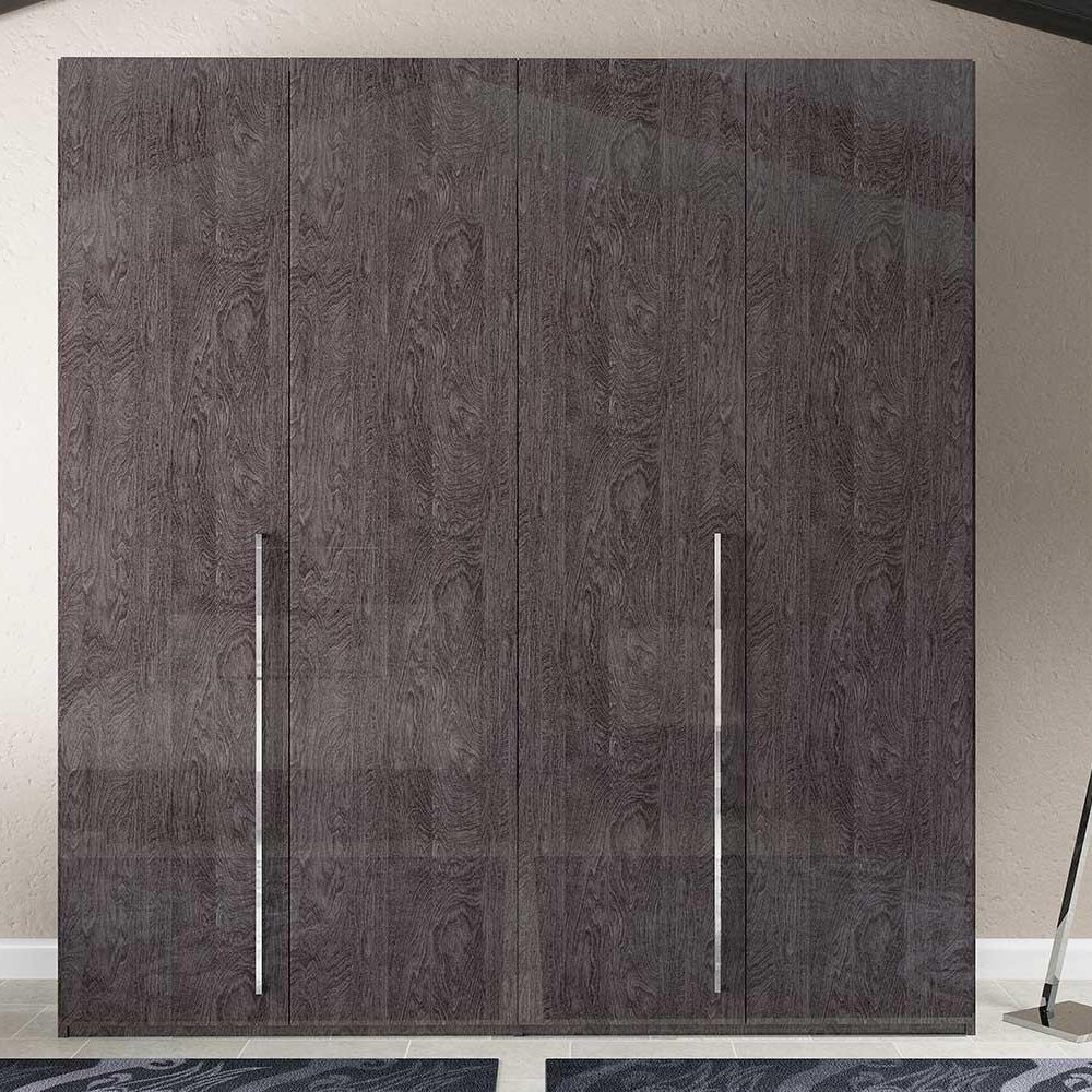 Шкаф платяной Status Sarah Grey Birch, четырёхдверный, цвет серый, 216 x 60 x 230 см (SABGRAR04)SABGRAR04