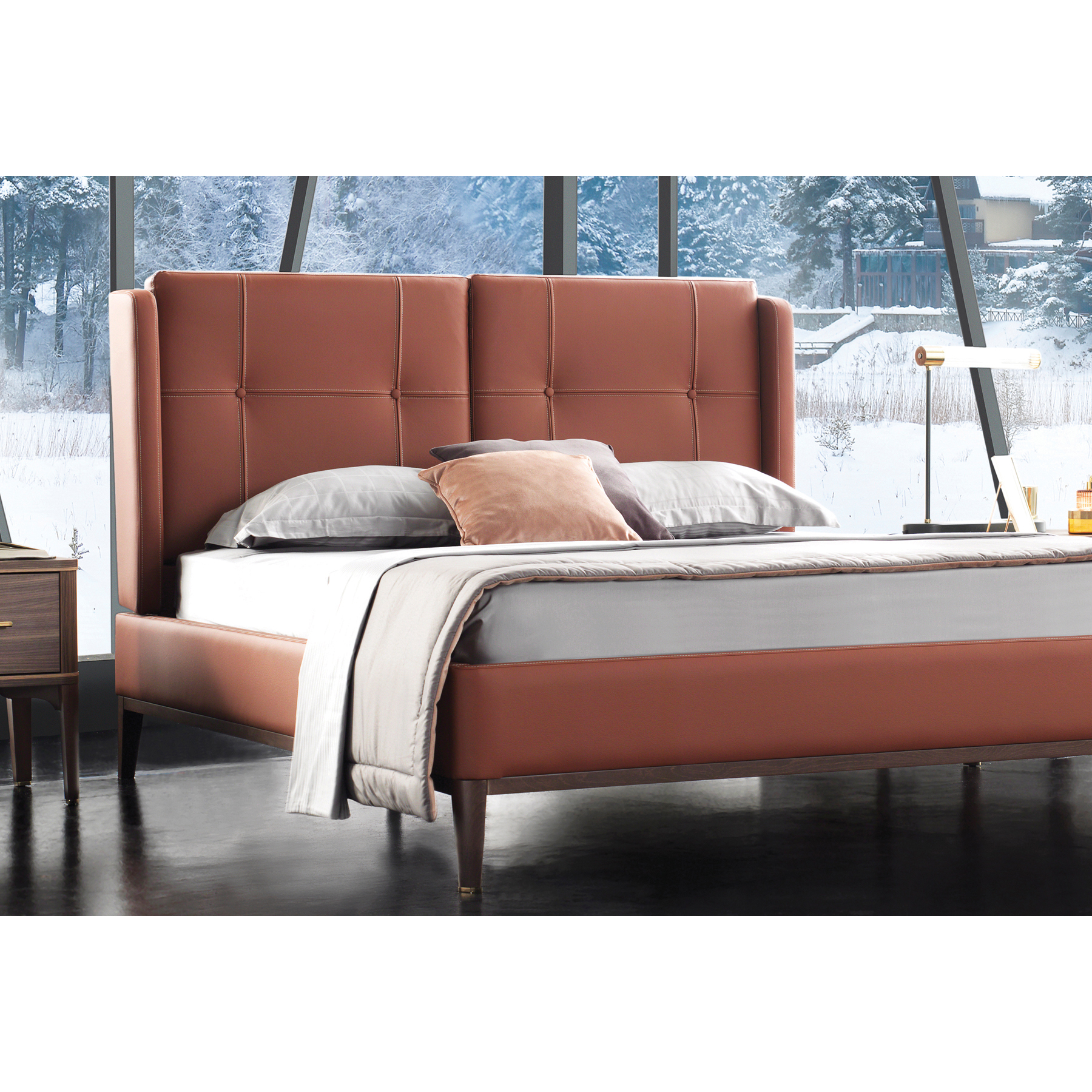 Кровать Enza Home Raum, двуспальная, 180х200 см