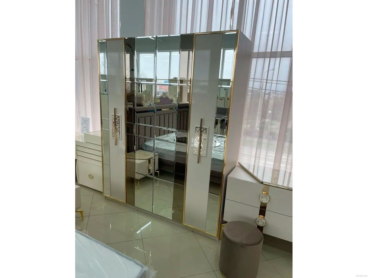 Шкаф четырёхдверный Арида Грация, цвет серый, 182х61х229 см. Шкаф четырёхдверный Арида Грация, цвет серый, 182х61х229 см.