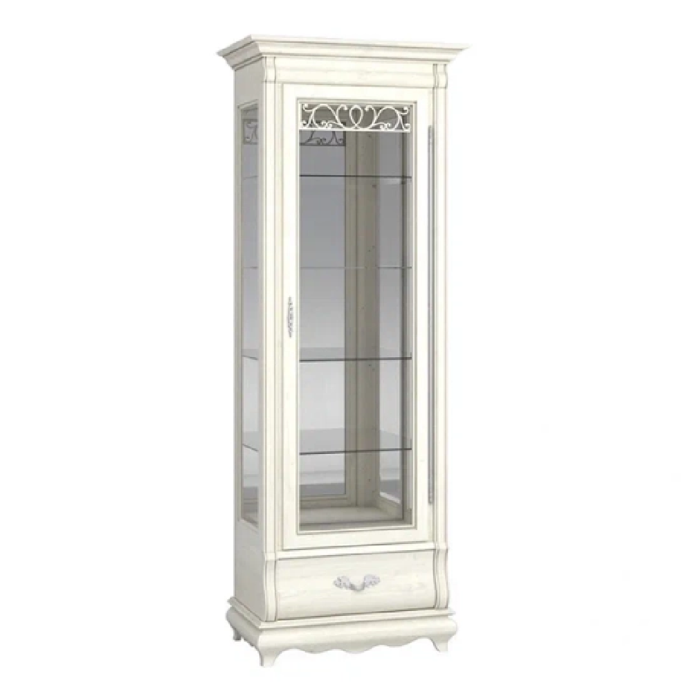 Витрина Молодечномебель Оскар, 84x50x225 см, цвет: белая эмаль + ТП (ММ-210-10/01)ММ-210-10/01