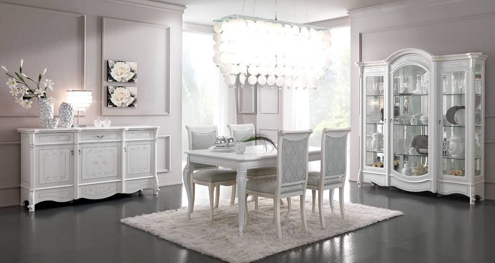 Стол обеденный Casa+39 Prestige laccato, прямоугольный, раздвижной, цвет: белый, 160(200)x100x78 см (613)613