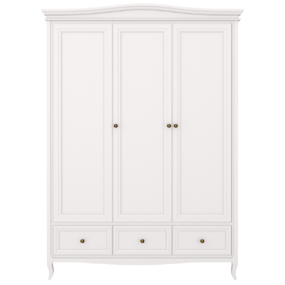 Шкаф 3-х дверный Aletan Majessa, 152х58х211 см, цвет: белый (M803W)M803W Шкаф 3-х дверный Aletan Majessa, 152х58х211 см, цвет: белый (M803W)M803W