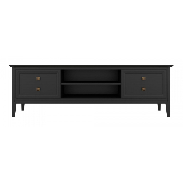 Тумба под телевизор Tesoro Black, широкая, 180x40x49 см, цвет: черный (T305BL)T305BL