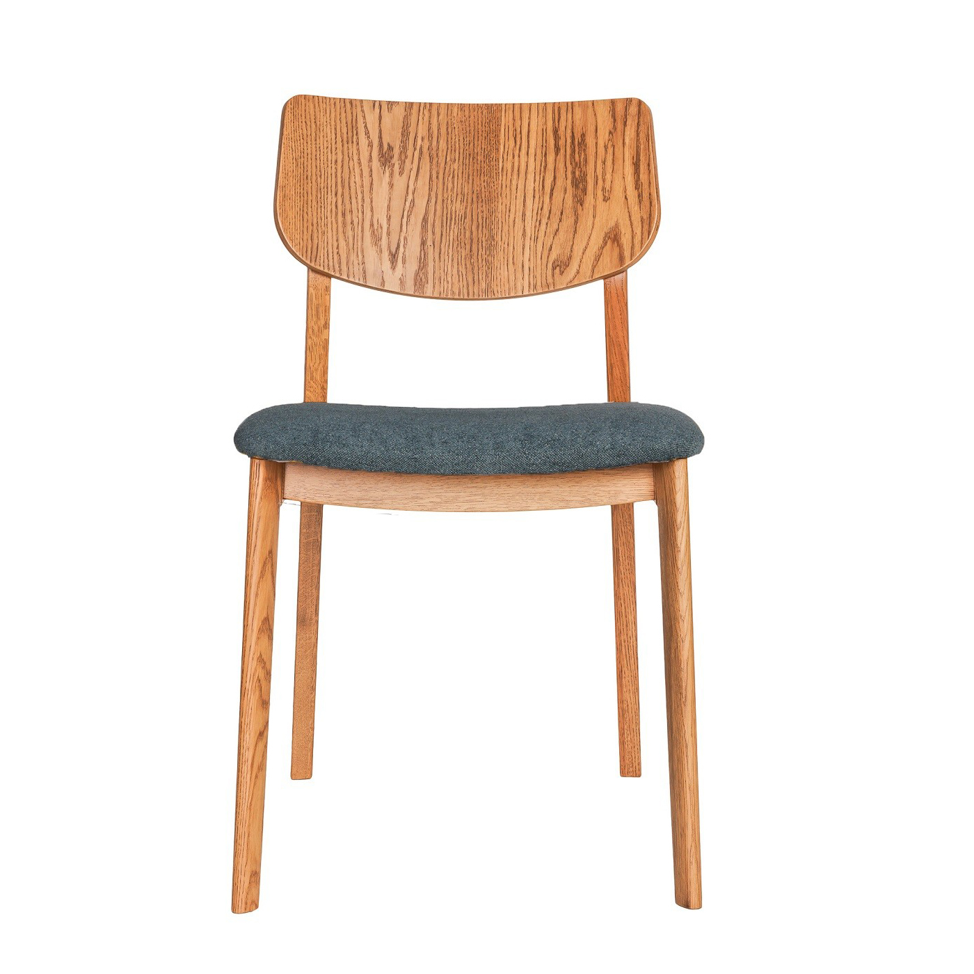 Стул Vissam Lester, жесткая спинка, цвет Дуб натуральный/патина темный орех, ткань 51 Букле Зеленый, размер 54х47х83 см (22030.01.51)22030.01.51