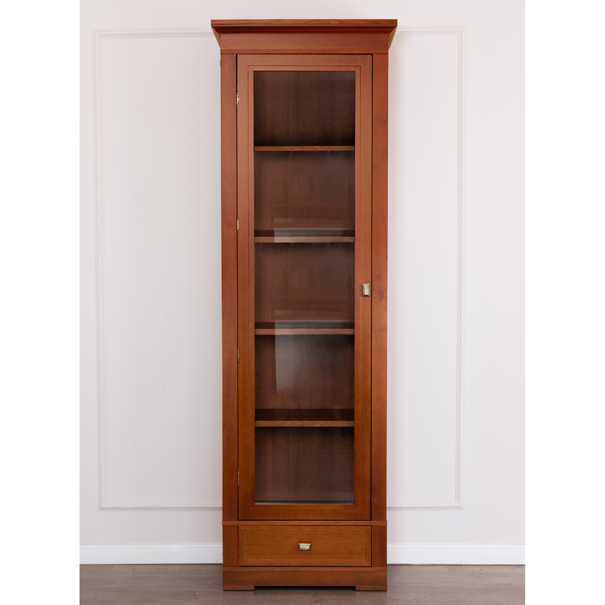 Шкаф книжный Валенсия, размер 71х40х218 см, цвет: черешня (M2009)M2009 Шкаф книжный Валенсия, размер 71х40х218 см, цвет: черешня (M2009)M2009