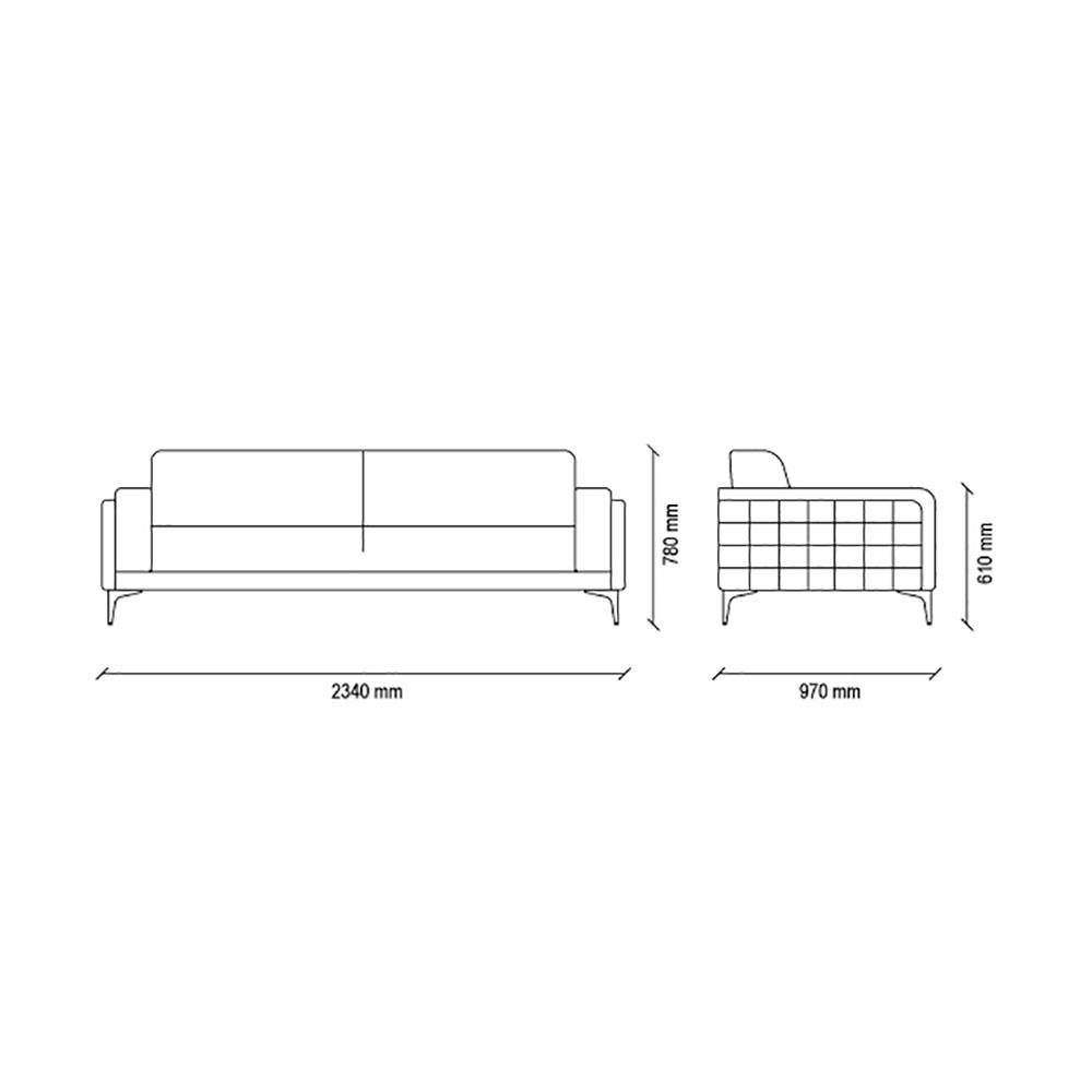 Диван-кровать Enza Home Fortuna, трехместный, размер 234x97x78 см