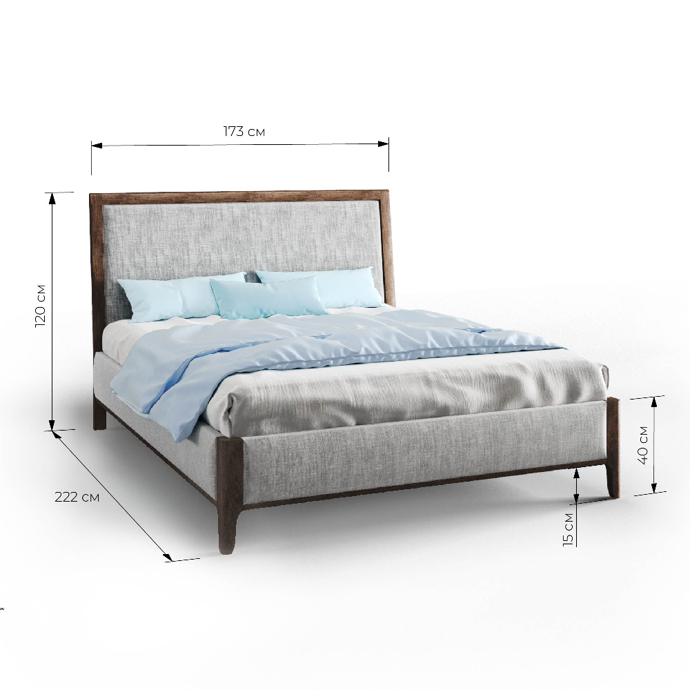 Кровать 160х200 Walson Ронда, 173x211x100 см, цвет: бук Кровать 160х200 Walson Ронда, 173x211x100 см, цвет: бук