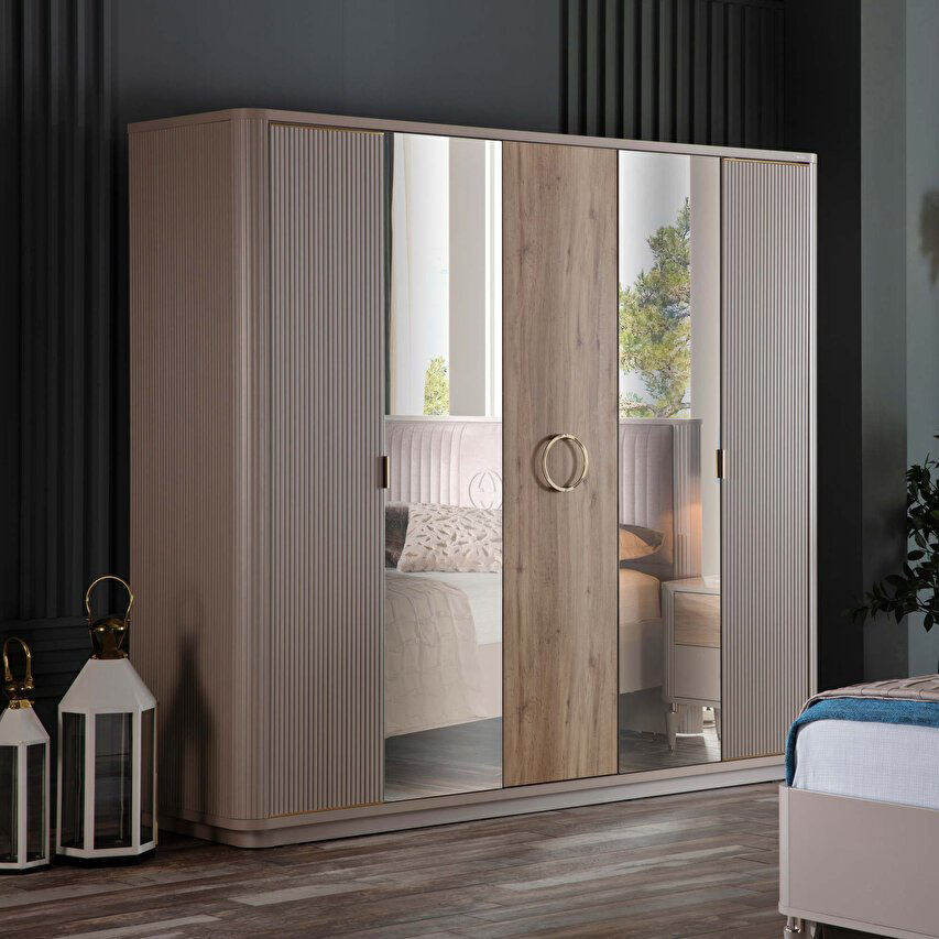 Шкаф платяной Bellona Sanvito, 5-ти дверный, размер 226x66x210 см (SANV-33)*SANV-33 Шкаф платяной Bellona Sanvito, 5-ти дверный, размер 226x66x210 см (SANV-33)*SANV-33